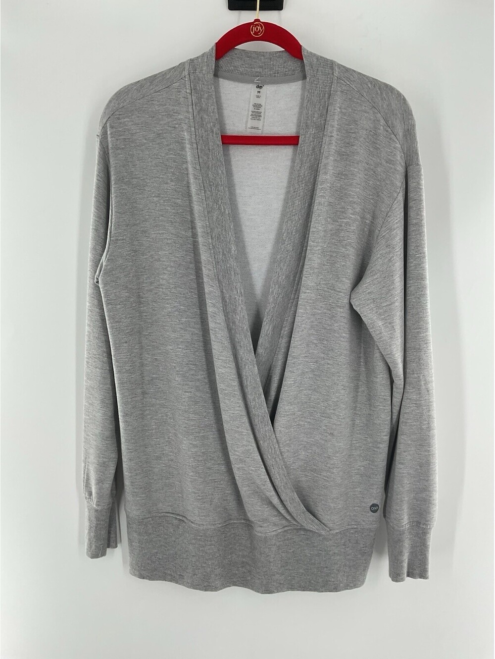 Dip Women’s Size Medium Long Sleeve Open Front Sweatshirt Gray 133